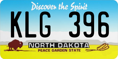 ND license plate KLG396