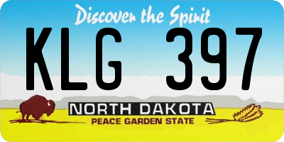 ND license plate KLG397