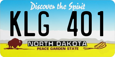 ND license plate KLG401