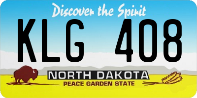 ND license plate KLG408