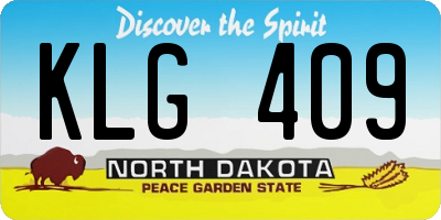 ND license plate KLG409