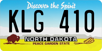 ND license plate KLG410