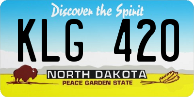 ND license plate KLG420