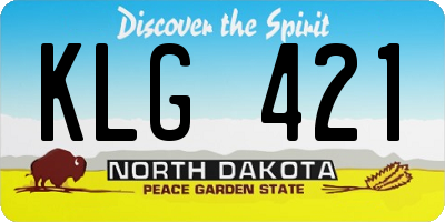 ND license plate KLG421