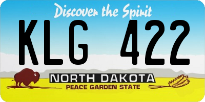 ND license plate KLG422