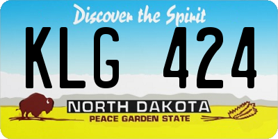 ND license plate KLG424