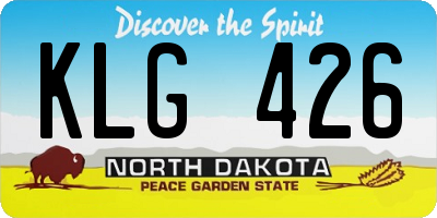 ND license plate KLG426
