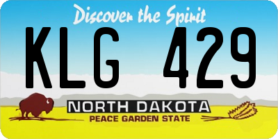 ND license plate KLG429
