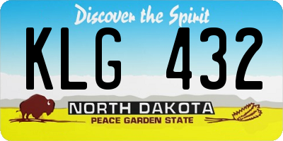 ND license plate KLG432
