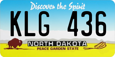 ND license plate KLG436
