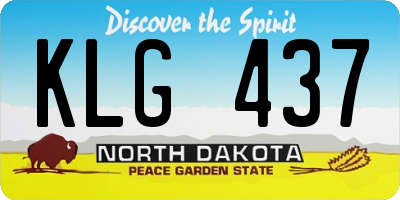 ND license plate KLG437