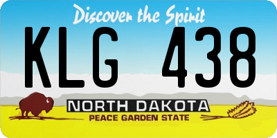 ND license plate KLG438