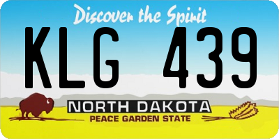 ND license plate KLG439