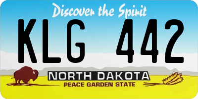 ND license plate KLG442