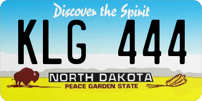 ND license plate KLG444
