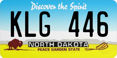 ND license plate KLG446