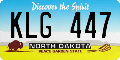ND license plate KLG447