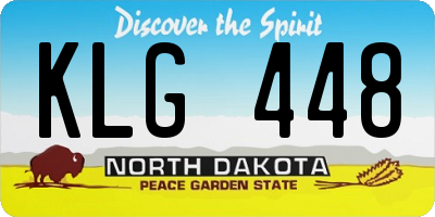 ND license plate KLG448