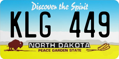 ND license plate KLG449