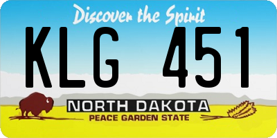 ND license plate KLG451