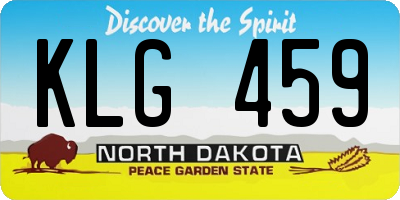 ND license plate KLG459