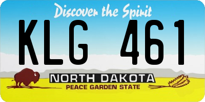 ND license plate KLG461