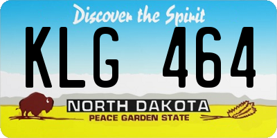 ND license plate KLG464