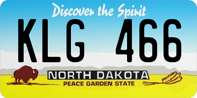 ND license plate KLG466