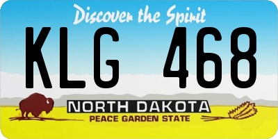 ND license plate KLG468