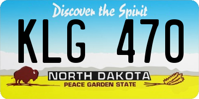 ND license plate KLG470