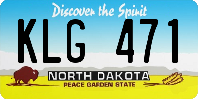 ND license plate KLG471