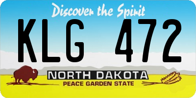 ND license plate KLG472