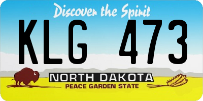 ND license plate KLG473