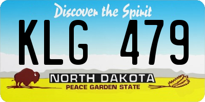 ND license plate KLG479