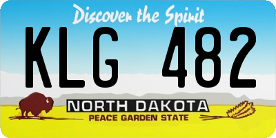 ND license plate KLG482