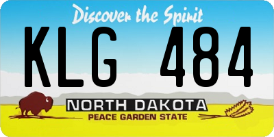 ND license plate KLG484
