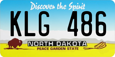 ND license plate KLG486