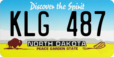 ND license plate KLG487