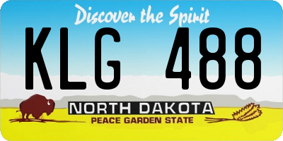 ND license plate KLG488