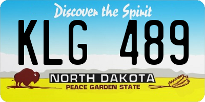ND license plate KLG489