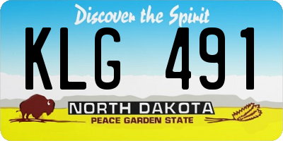 ND license plate KLG491