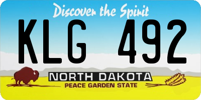 ND license plate KLG492
