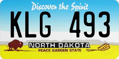 ND license plate KLG493