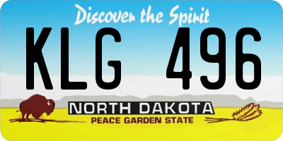 ND license plate KLG496
