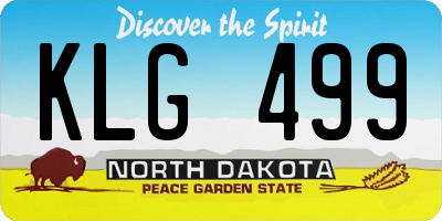 ND license plate KLG499
