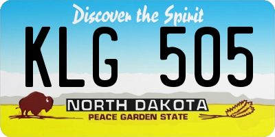 ND license plate KLG505