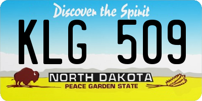 ND license plate KLG509