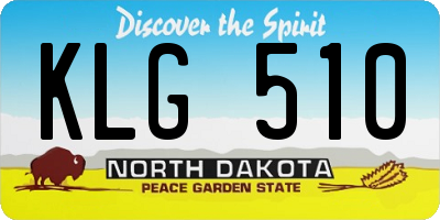 ND license plate KLG510