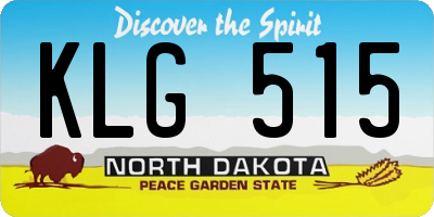 ND license plate KLG515