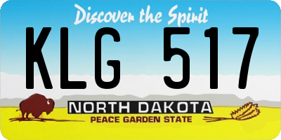 ND license plate KLG517